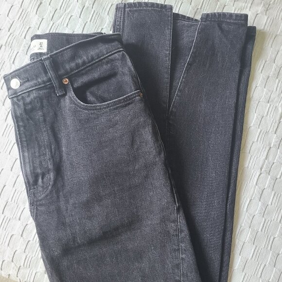Abercrombie split hem black wash jean size 4R/2726 - Picture 1 of 3